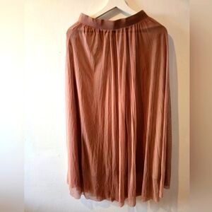 Brown Mesh Skirt